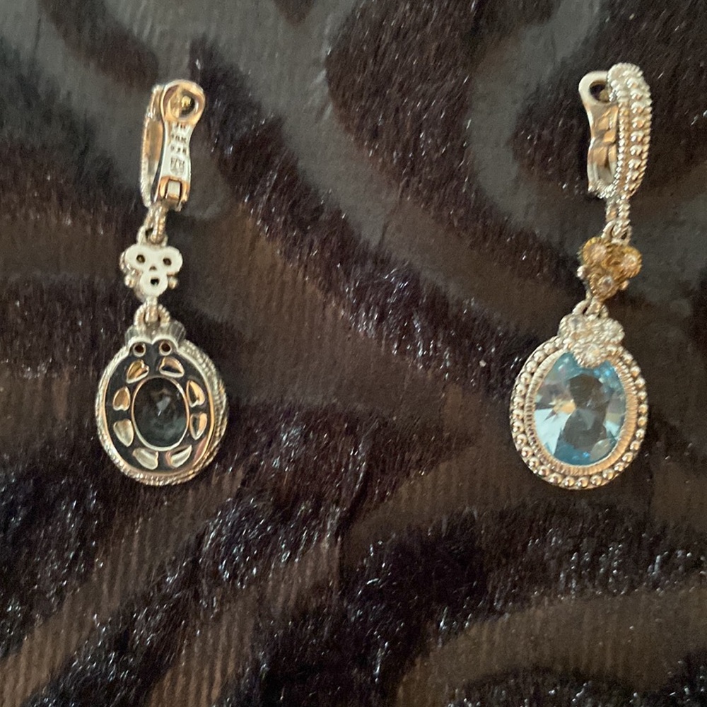 Beautiful π» Judith Ripka Aquamarine Crystal Drop Earrings - Picture 3 of 5